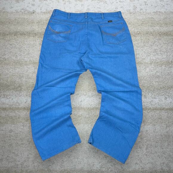 Vintage Maverick Jeans Light Blue Wash Made in USA Denim Baggy Fit 80s - Picture 1 of 4